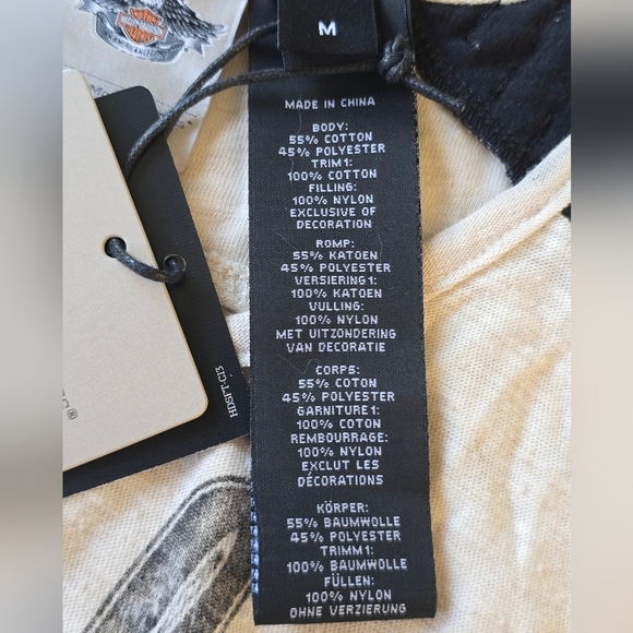 Harley Davidson Cap Sleeve Cut Out Top Size Medium NWT - Picture 10 of 11